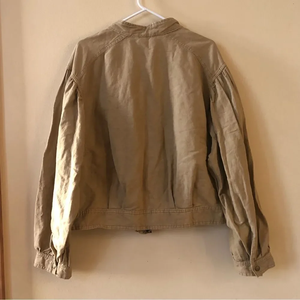 Free People Poet Dolman Tan Twill Jacket